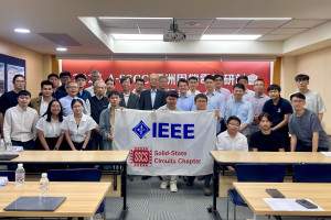 2026 IEEE亞洲固態電路研討會（A-SSCC）台灣區記者會，與會貴賓、研究團隊及學生。
