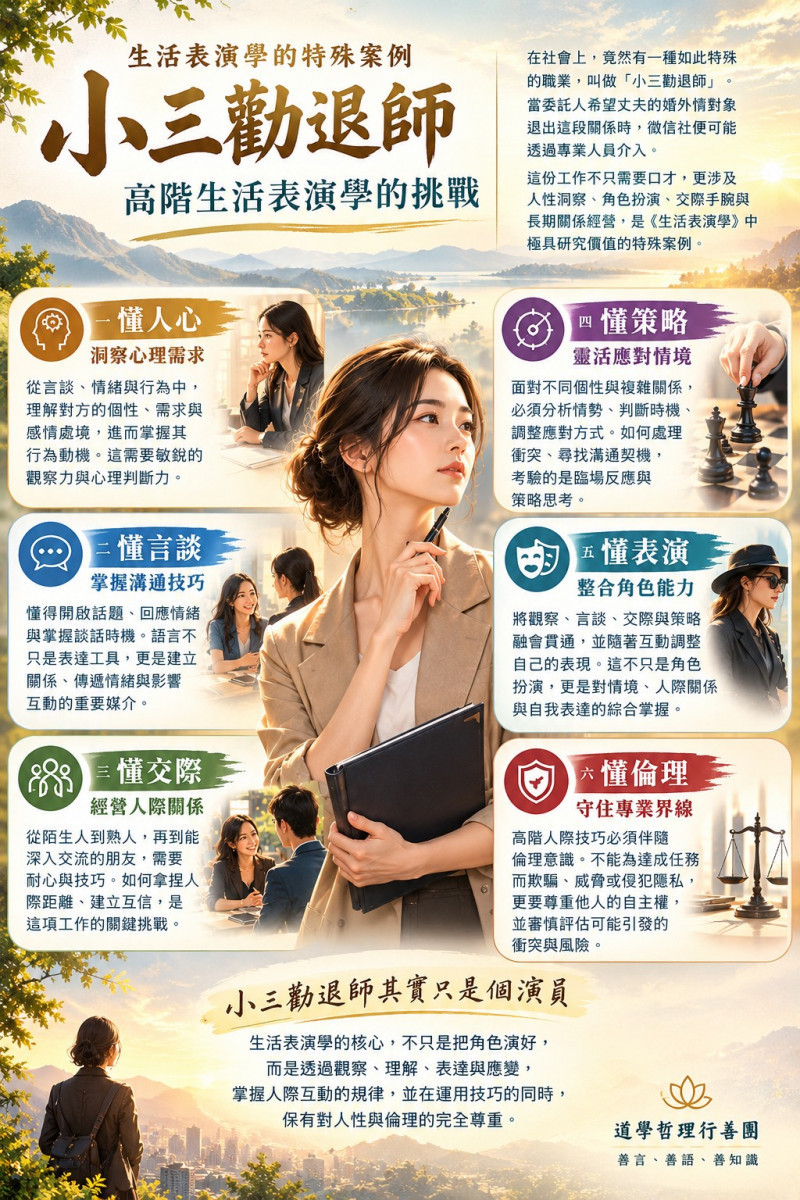 小三勸退師：高階生活表演學的挑戰