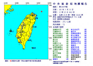 中央氣象局地震報告