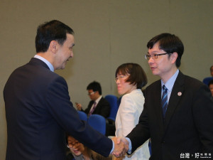朱立倫市長出席台日勞動法研討會。（圖／記者黃村杉攝）