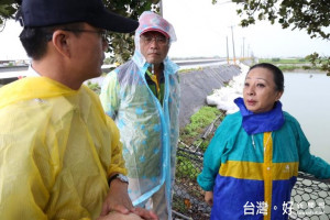 張縣長憂心老舊排水護岸受暴潮影響，建請中央專案協助！