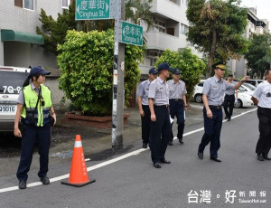 鑑於過去曾發生群眾為凸顯訴求，而包圍警所之情事，北港警分局舉辦「駐地安全維護丕基計畫」模擬演練，確保機關安全。（記者陳昭宗拍攝）