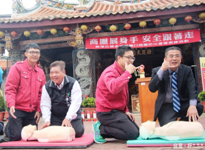 消防局鹿港情境模擬演練　宣導正確操作及應變