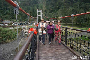 多望吊橋啟用了。（圖／羅東林區管理處提供）