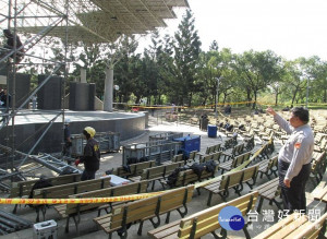樂團五月天將在29日晚上，重回出道地大安森林公園音樂台辦免費的演唱會，相信音樂公司與台北市公園處，已在27日早上進行會場清場，3月29日才會開放免費入座。（圖／台北市政府工務局公園路燈工程管理處）