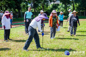 集集鎮106年度鎮長盃門球邀請賽的比賽現場。