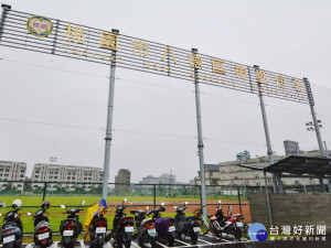 斥資1,400萬元興建的八德區棒壘球場落成啟用。