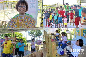 到童玩競技場完成闖關遊戲，可得尪仔標紀念品。（圖／記者陳木隆攝）