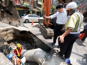 視察中山一路排水系統　林右昌：完工後可解決淹水問題