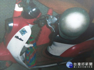 田某偷的機車。林重鎣攝