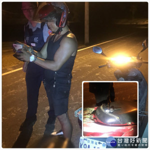 警方盤查徐男發現手電筒重量不一樣，打開發現裡面藏著一包安非他。