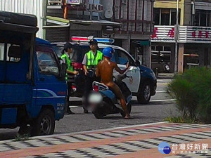 民眾發現曝露狂PO網　成功警獲報攔查勸導。（圖／台東成功警分局提供）
