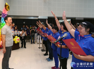 朱立倫市長出席新北動健康種子老師披掛授證儀式。（圖／記者黃村杉攝）