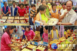 宜蘭縣身心障礙團體中秋應景禮品熱賣中。（圖／記者陳木隆攝）