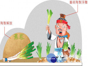 大甲區長劉來旺二年餘努力爭設置封神榜觀光景點，昨日文曲里文曲星比干、太白神君等q版雕像完成設計，活龍活現，十分有看頭。（記者陳榮昌攝）