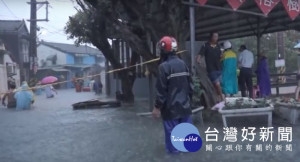 八德區瑞德里，居民飽受水患所苦。

