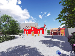 「桃園市馬祖信仰中心整修工程」完工模擬圖。