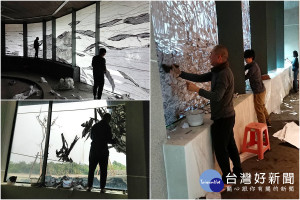 由導演蔡明亮策展的「壯圍沙丘旅遊服務園區」沙丘館已逐漸成型。（圖／東北角暨宜蘭海岸國家風景區管理處提供）