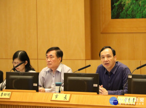 朱立倫市長於市政會議中表示，孩子是我們的希望，讓孩子能平安、快樂、幸福的成長是我們的責任。（圖／記者黃村杉攝）
