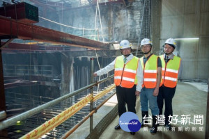 桃園市長鄭文燦視察機場捷運A21環北站及A22老街溪站，A22老街溪站將於4年內完成後提早通車。