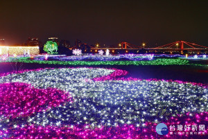板橋河濱江翠礫間水岸蝴蝶公園換新妝，邀市民朋友全家出遊來蝴蝶公園散步踏青、野餐。（圖／高管處提供）
