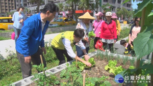 可食地景公園大豐收　碧華里民樂開懷