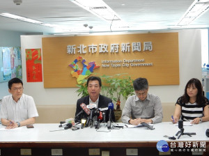 環保局長劉和然、新聞局長張其強、農業局長李玟等出席記者會。（圖／記者黃村杉攝）