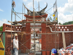 林家文物紀念館正整建中。林重鎣攝