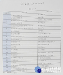 2018雲林十大伴手禮徵選活動進入網路票選複賽，歡迎民眾踴躍投票，選出心目中最好的雲林十大伴手禮。（記者陳昭宗拍攝）
