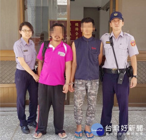 水林警方積極勤查，逮獲兩名提著行李流落街頭的外籍移工移，警詢後送至專勤隊辦理遣返。