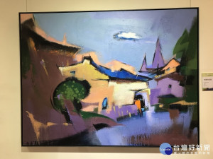林進達個人創作「白雲的訊息」。