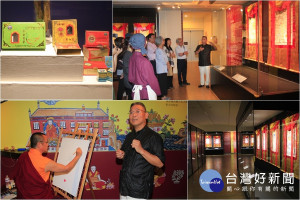 「西藏醫學唐卡藝術特展」在國立傳統藝術中心宜蘭園區開展。（圖／陳木隆攝）