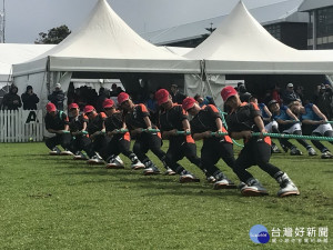 投高女子拔河隊參加南非世界盃賽一戰成名。（投高提供）