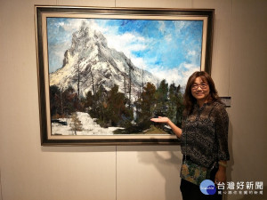 陳璐昂老師大地之戀油彩個展。圖／記者鄧富珍攝