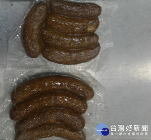 農委會防檢局20日再宣布1件來自中國澳門地區的豬肉香腸，被驗出含有非洲豬瘟病毒。此例也是台灣檢疫單位，所驗出第6例的帶非洲豬瘟病毒中國肉品。（圖／農委會防檢局）