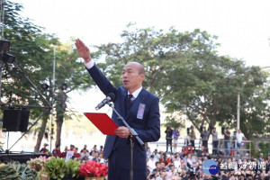 第三屆高雄市長韓國瑜就職宣誓。（圖／記者何沛霖攝）