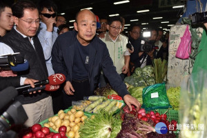 視察十全果菜市場。（圖／記者袁庭堯攝）