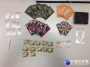 大小連襟被查獲的毒品。林重鎣攝