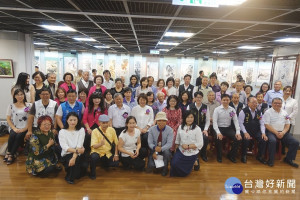 青溪新文藝學會108年度會員聯合美展茶會 市長黃敏惠剪綵祝賀