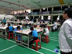 全國國小學童潔牙觀摩彰化縣預賽實況。圖／記者鄧富珍攝