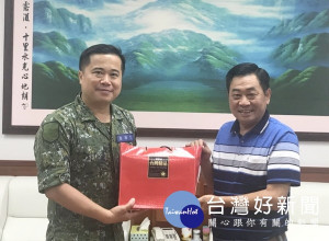 雲縣後指部指揮官吳聲泰上校拜會斗六市市代會主席胡克勤及市長林聖爵等，感謝協力後備動員、災害防救及推動全民國防等工作