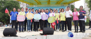 彰化縣長王惠美、員林市長游振雄、立委陳素月、彰化縣議員張欣倩、縣警察局長方仰寧等人參加國慶嘉年華系列活動之交通安全宣導活動。