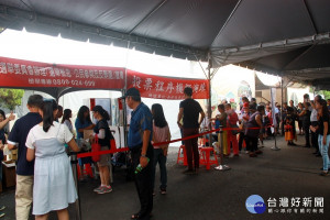 南投縣選委會舉辦公民參與選舉宣導。（記者扶小萍攝）