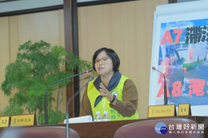 市議員林俐玲建議針對未能拿到國光電廠回饋金的部分里給予補助。(圖／桃園市議會提供)