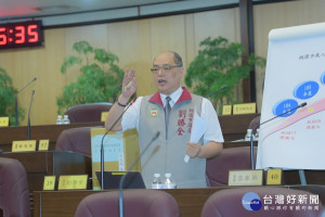 市議員劉勝全在總質詢反映桃園醫療資源不足。(圖／桃園市議會提供)