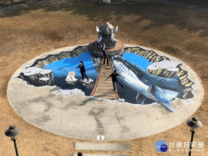 大鯨魚3D彩繪全貌。