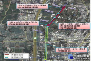 南市新闢大灣排水防汛道路。