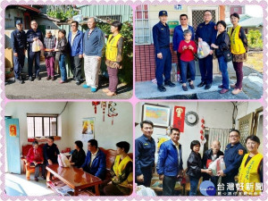 關懷轄區弱勢家庭發送白米物資。