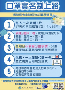 南投縣衛生局宣導實名制上路。（衛生局提供）