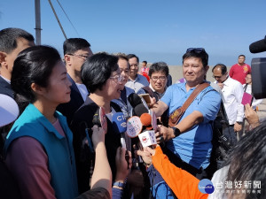 大甲媽遶境活動如期舉行，彰化縣長王惠美表示，配合防疫善待香客。圖／記者鄧富珍攝

